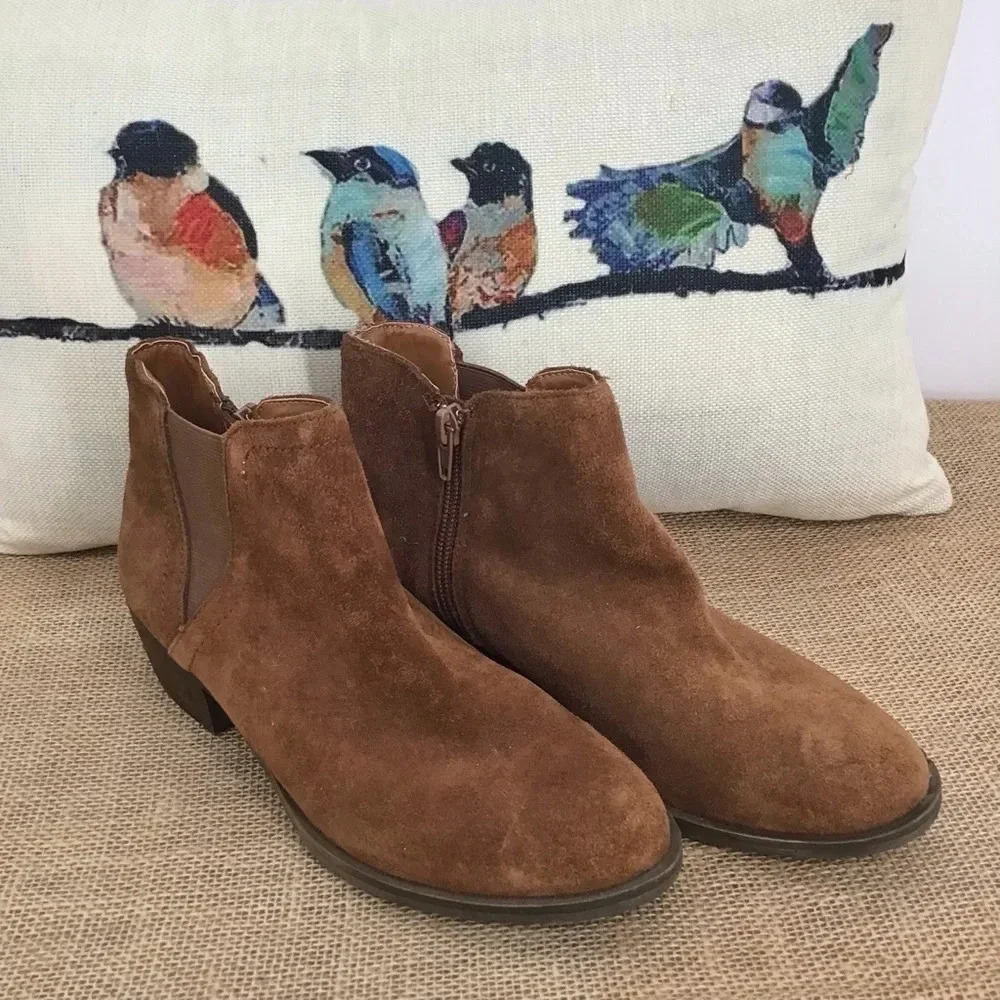 Kensie Women’s Garry Western Style Suede Leather Bootie Size 7 - Picture 4 of 11